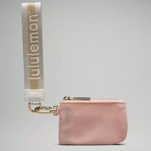 Lululemon athletica Dual Pouch Wristlet Vapor/Gold/ NWOT